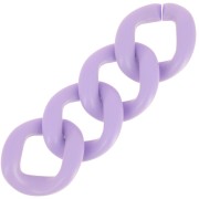 39x34mm Oval twisted acrylic link - Opaque Lilac Satin x1