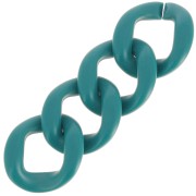 39x34mm Oval twisted acrylic link - Opaque pigeon Blue Satin x1|raw }}
