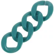 39x34mm Oval twisted acrylic link - Opaque pigeon Blue Satin x1