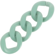 39x34mm Oval twisted acrylic link - Opaque Sage Satin x1|raw }}