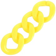 39x34mm Oval twisted acrylic link - Neon yellow x1|raw }}