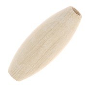 Gift - Perle en bois ovale - olive en bois brut 40x15 mm - Naturel x1