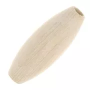 Gift - Perle en bois ovale - olive en bois brut 40x15 mm - Naturel x1