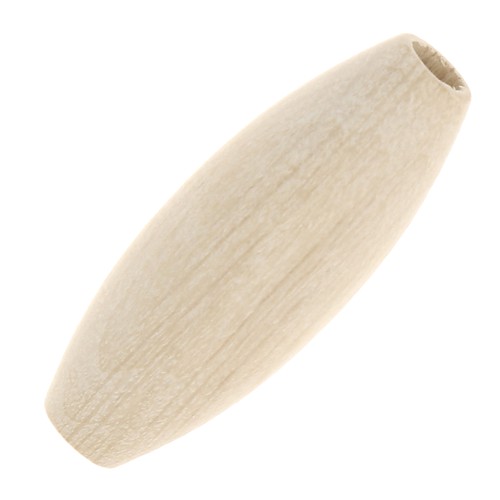 Gift - Perle en bois ovale - olive en bois brut 40x15 mm - Naturel x1