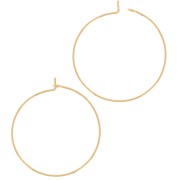 34 mm Delicate Hoop Earrings for Decorating - 316L Gold-Plated Stainless Steel (2-Pack)