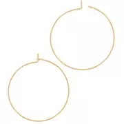 34 mm Delicate Hoop Earrings for Decorating - 316L Gold-Plated Stainless Steel (2-Pack)