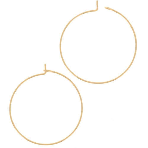 34 mm Delicate Hoop Earrings for Decorating - 316L Gold-Plated Stainless Steel (2-Pack)