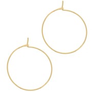 25mm Hoop earrings to decorate - Stainless steel 316L - Gold plated x2