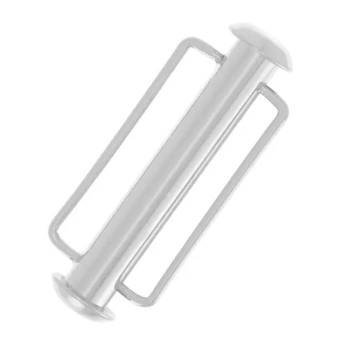 27mm Sliding clasp for bead weaving - Fine Silver plating x1