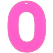 Neon Orange - 47x34mm Clear acrylic oval pendant - Neon Pink - Orange x1 47x34mm Clear acrylic oval pendant - Neon Pink - Orange x1