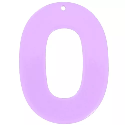 47x34mm Clear acrylic oval pendant - Light Purple x1