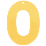 47x34mm Clear acrylic oval pendant - Yellow x1