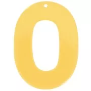 Yellow - 47x34mm Clear acrylic oval pendant - Yellow x1 47x34mm Clear acrylic oval pendant - Yellow x1