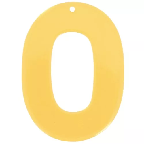 47x34mm Clear acrylic oval pendant - Yellow x1