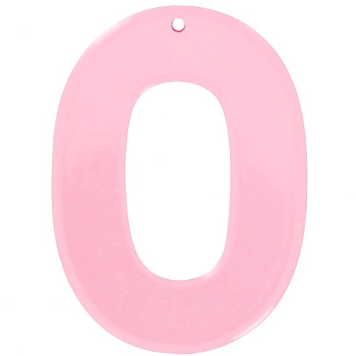 47x34mm Clear acrylic oval pendant - Pink x1