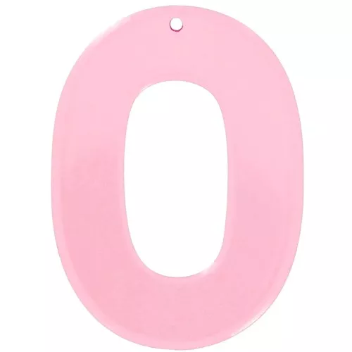 47x34mm Clear acrylic oval pendant - Pink x1