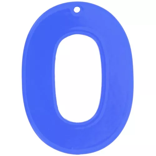 47x34mm Clear acrylic oval pendant - Blue x1