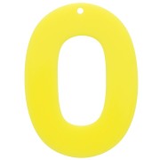 47x34mm acrylic oval pendant - Neon Yellow x1|raw }}