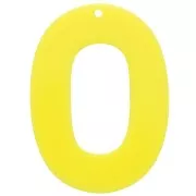 Neon Yellow - 47x34mm acrylic oval pendant - Neon Yellow x1 47x34mm acrylic oval pendant - Neon Yellow x1