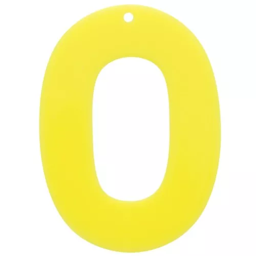 47x34mm acrylic oval pendant - Neon Yellow x1