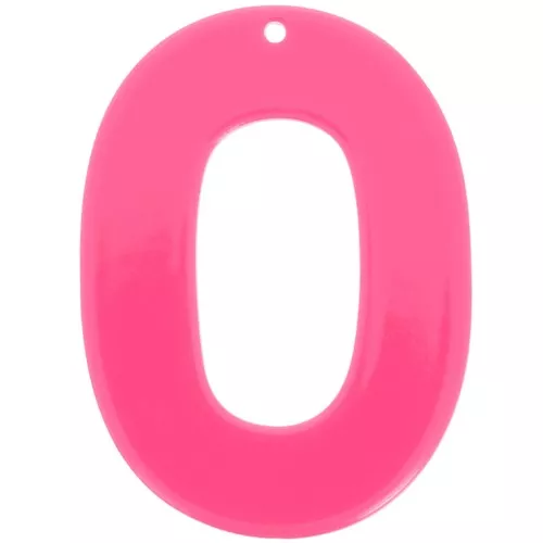 47x34mm acrylic oval pendant - Fuchsia x1