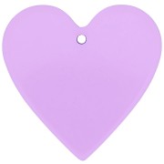 31x32mm transparent Acetate Heart Pendant - Light Purple x1|raw }}