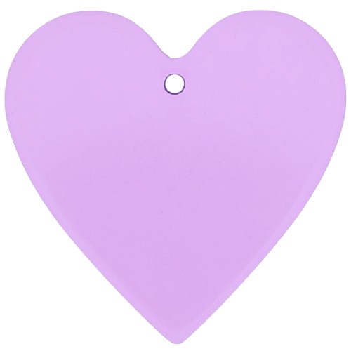 31x32mm transparent Acetate Heart Pendant - Light Purple x1