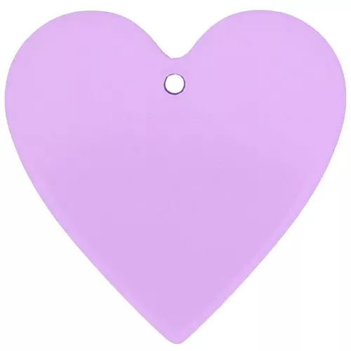 31x32mm transparent Acetate Heart Pendant - Light Purple x1