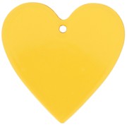 31x32mm transparent Acetate Heart Pendant - Yellow x1|raw }}