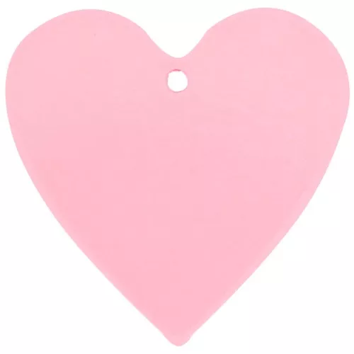 31x32mm transparent Acetate Heart Pendant - Pink x1