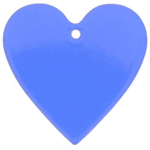 31x32mm transparent Acetate Heart Pendant - Blue x1