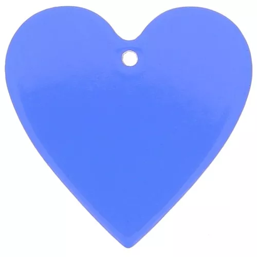 31x32mm transparent Acetate Heart Pendant - Blue x1