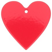 31x32mm transparent Acetate Heart Pendant - Red x1|raw }}