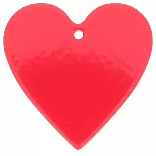 31x32mm transparent Acetate Heart Pendant - Red x1