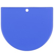 29x33mm Clear acrylic half moon pendant - Blue x1|raw }}