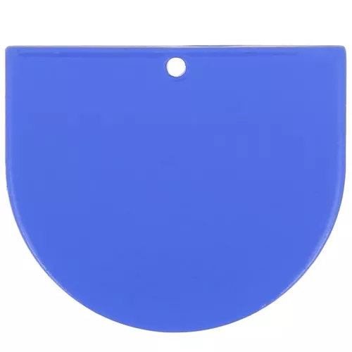 29x33mm Clear acrylic half moon pendant - Blue x1