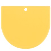 29x33mm Clear acrylic half moon pendant - Yellow x1|raw }}