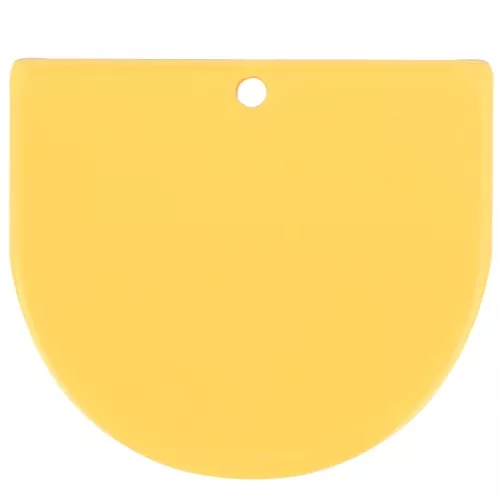 29x33mm Clear acrylic half moon pendant - Yellow x1