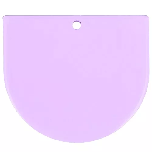 29x33mm Clear acrylic half moon pendant - Purple x1