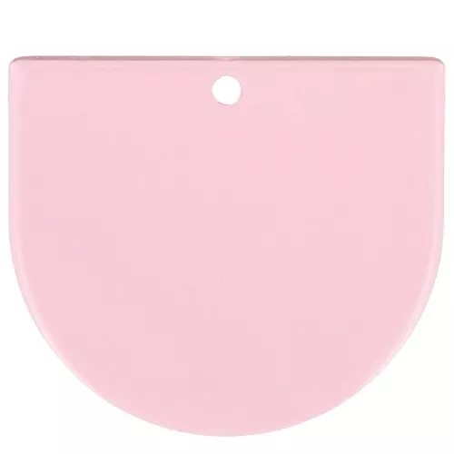 29x33mm Clear acrylic half moon pendant - Pink x1