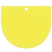 29x33mm Half moon pendant in opaque acrylic - Neon yellow x1|raw }}
