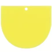 29x33mm Half moon pendant in opaque acrylic - Neon yellow x1