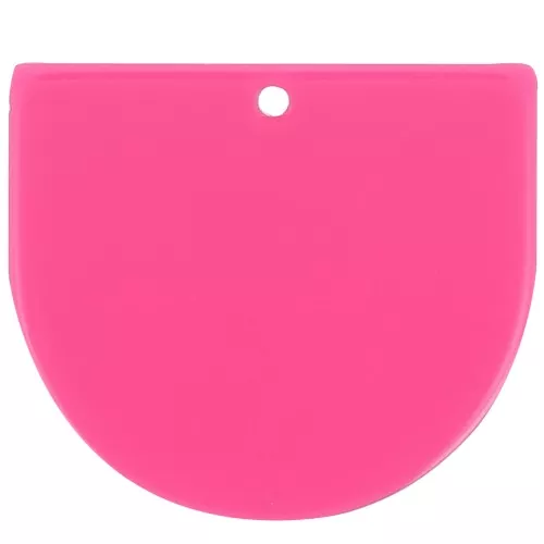 29x33mm Half moon pendant in opaque acrylic - Fuchsia x1