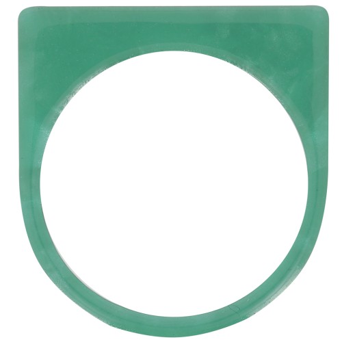 Transparent Acetate Flat Ring - Size 51 - Dark Green x1