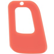 26x18mm opaque acrylic hollow geometric pendant - Terracotta x1|raw }}