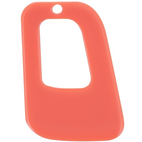 26x18mm opaque acrylic hollow geometric pendant - Terracotta x1