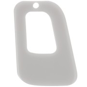 26x18mm opaque acrylic hollow geometric pendant - Grey x1