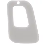 26x18mm opaque acrylic hollow geometric pendant - Grey x1