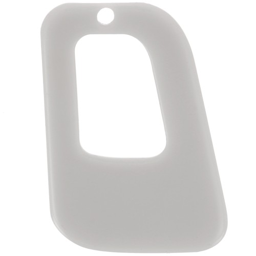 26x18mm opaque acrylic hollow geometric pendant - Grey x1