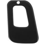 Pendants - Charms - 26x18mm opaque acrylic hollow geometric pendant - Black x1 26x18mm opaque acrylic hollow geometric pendant - Black x1